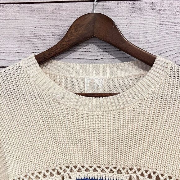 Sadie & Sage Floral Granny Crochet Sweater Relaxed Retro Contemporary Small - Picture 4 of 9